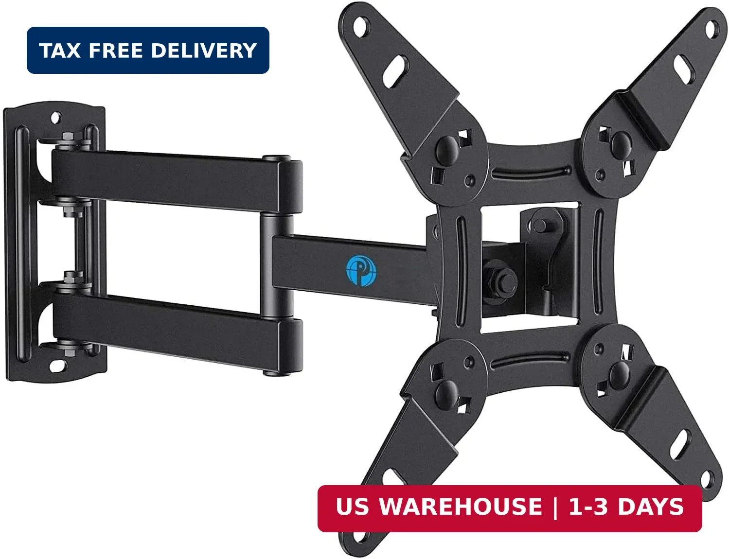 Pipishell Full Motion TV Wall Mount for Echo Show 21/15 and 13-43 Inch Flat Curv