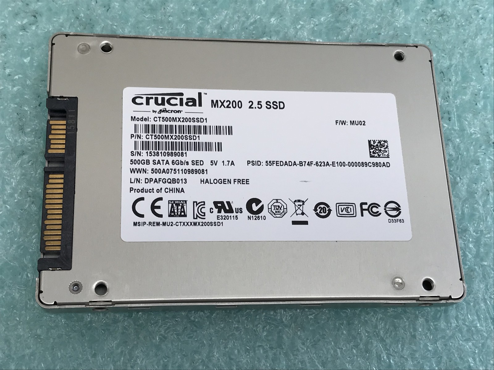 Crucial MX200 CT500MX200SSD1 500GB 2.5" SATA III SSD Solid State Drive - HD994A