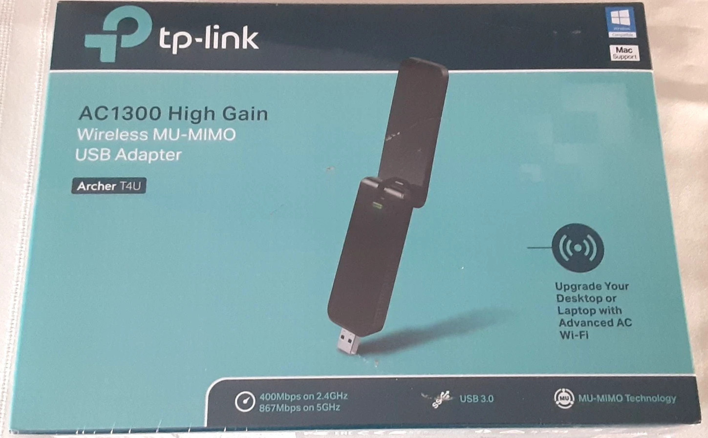 TP-Link AC1300 Wireless USB Adapter Archer T4U - New Sealed in Box