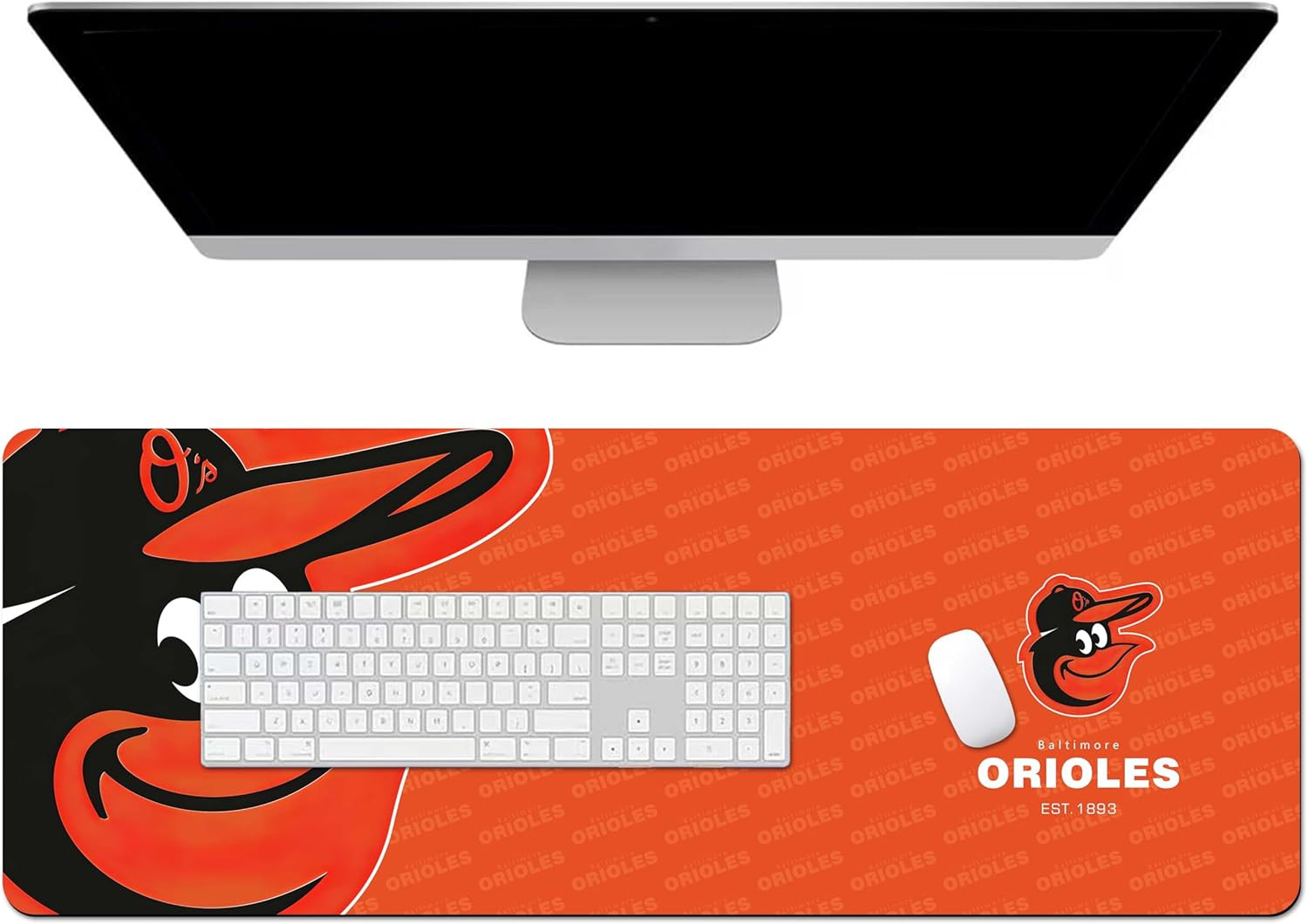 Baltimore Orioles Supercool Design Large Sport Square Theme Mousepad - Waterproo