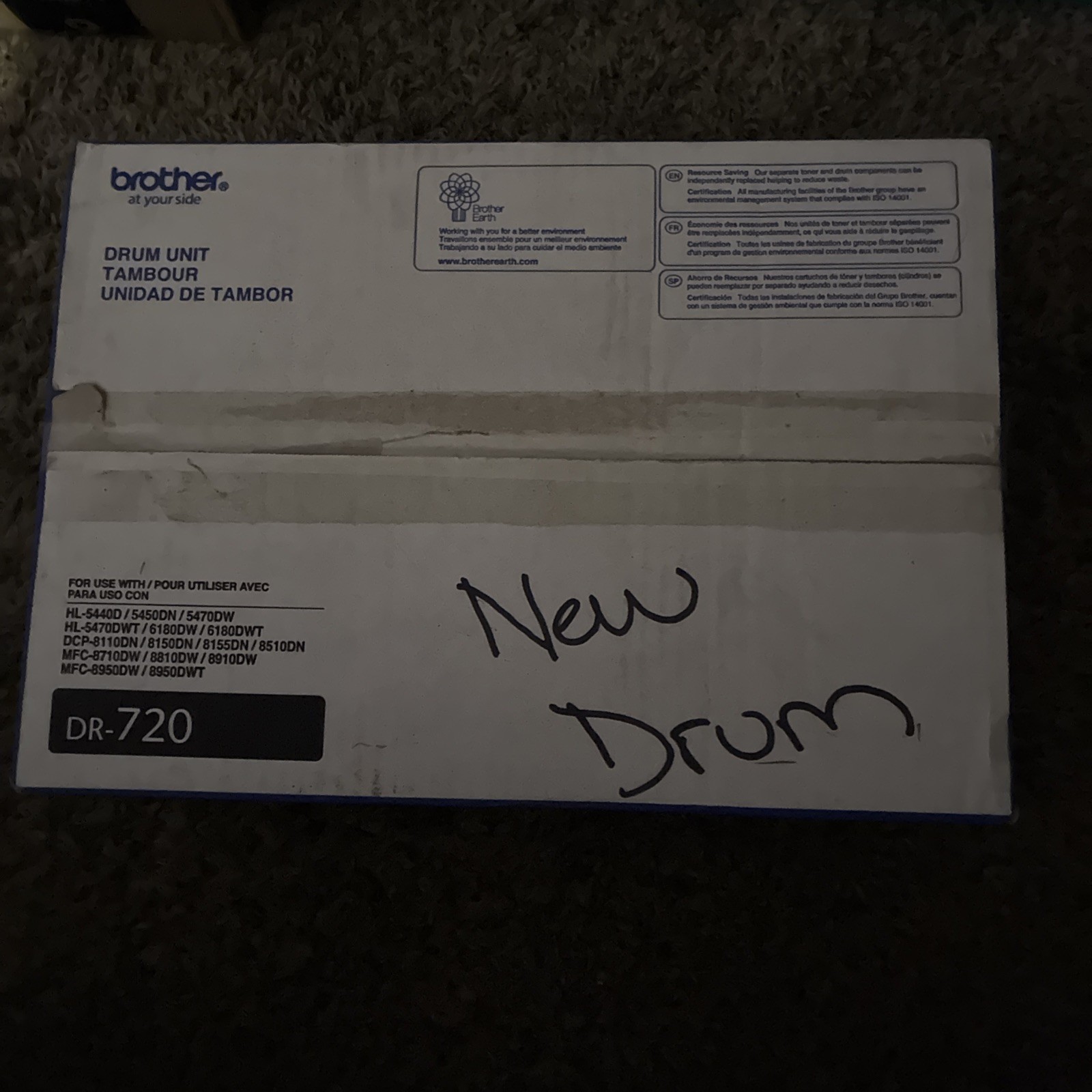 GENUINE BROTHER DR-720 DRUM UNIT NEW IN A SEALED BOX OEM
