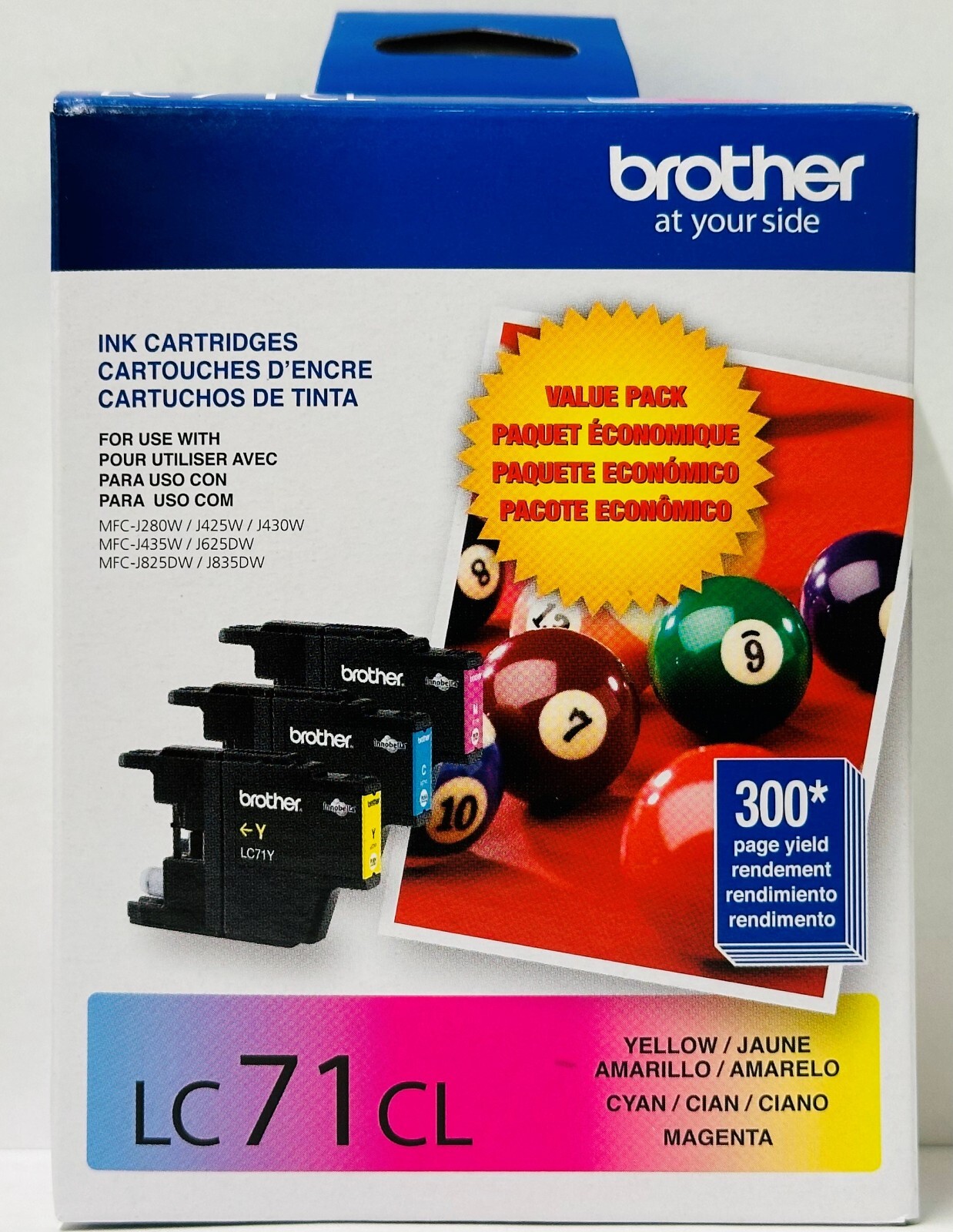 New Genuine Brother LC71 Cyan Magenta Yellow Box Ink Cartridges MFC-J425W