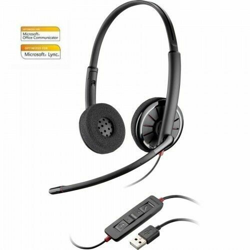 Plantronics C320-M Stereo Black Headband PC Headset with volume control 85619-12