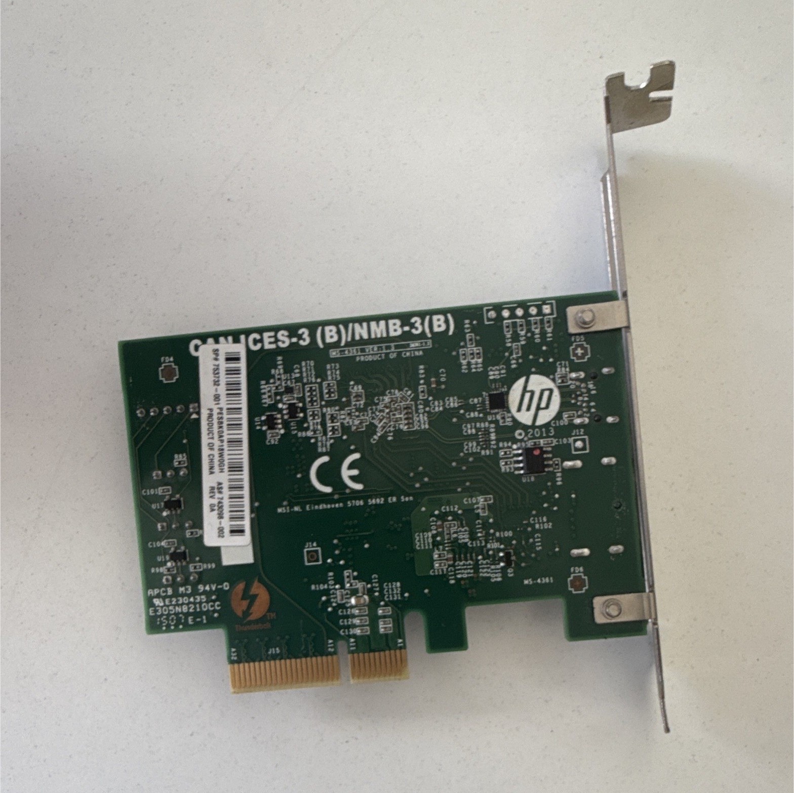HP NC365T Dual Port 1Gbps PCIe x4 RJ-45 Network Adapter Card 593717-001