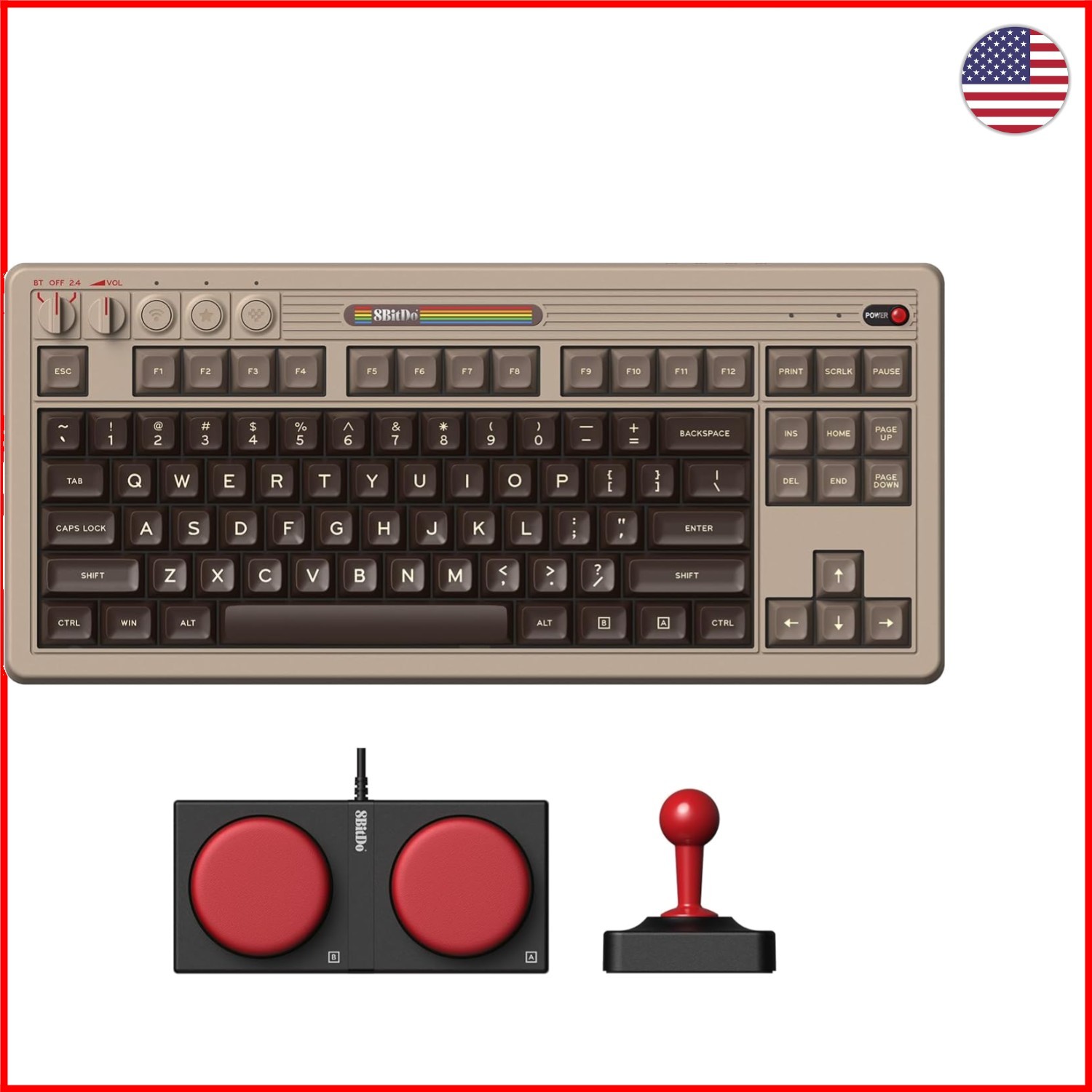 C64 Edition Retro Mechanical Keyboard - 87 Keys, Hot-Swappable & Programmable