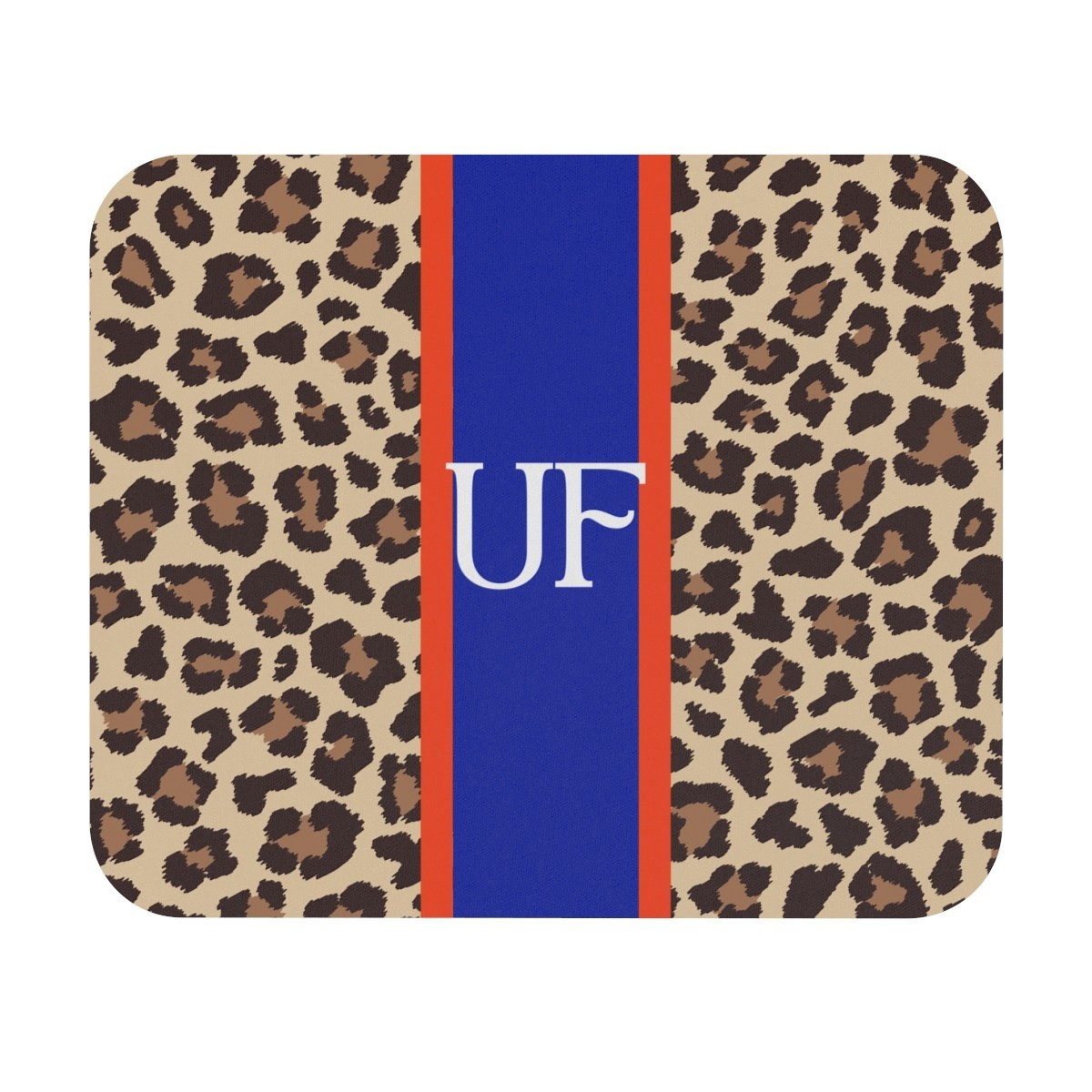 Custom Monogram Leopard Mouse Pad UF Gators Personalized Desk College Colors
