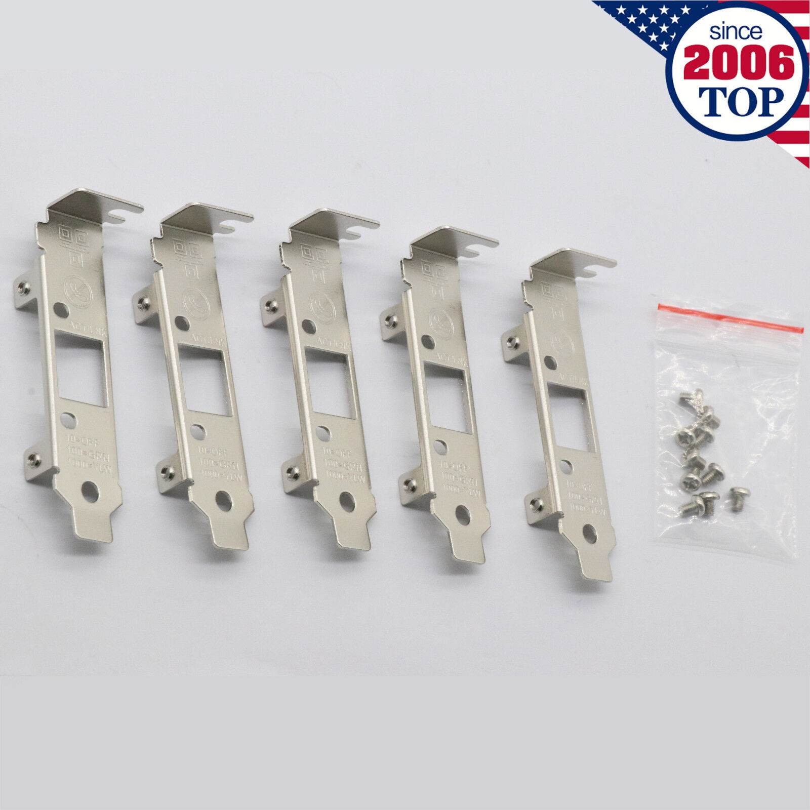5pcs Low Profile Bracket for Intel EXPI9301CT 8391GT HP NC112T Network Card