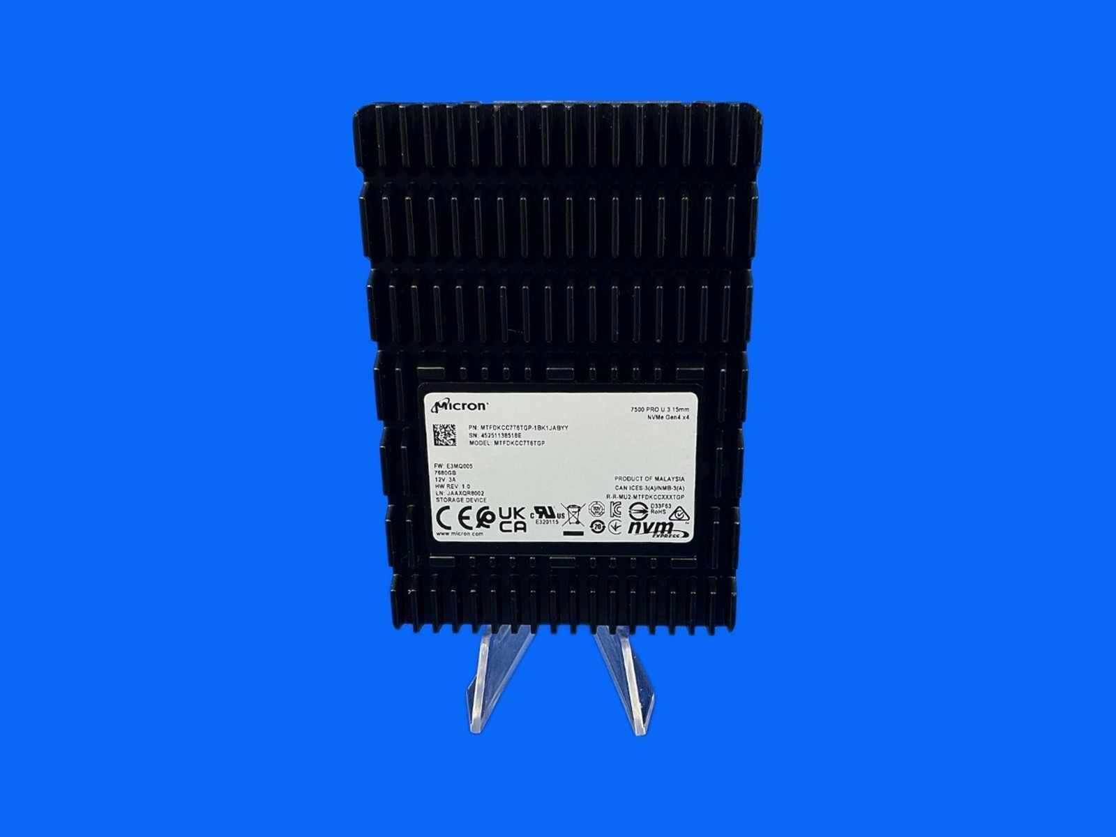 MTFDKCC7T6TGP Micron 7500 PRO 7.68TB U.3 NVMe SSD MTFDKCC7T6TGP-1BK1JABYY