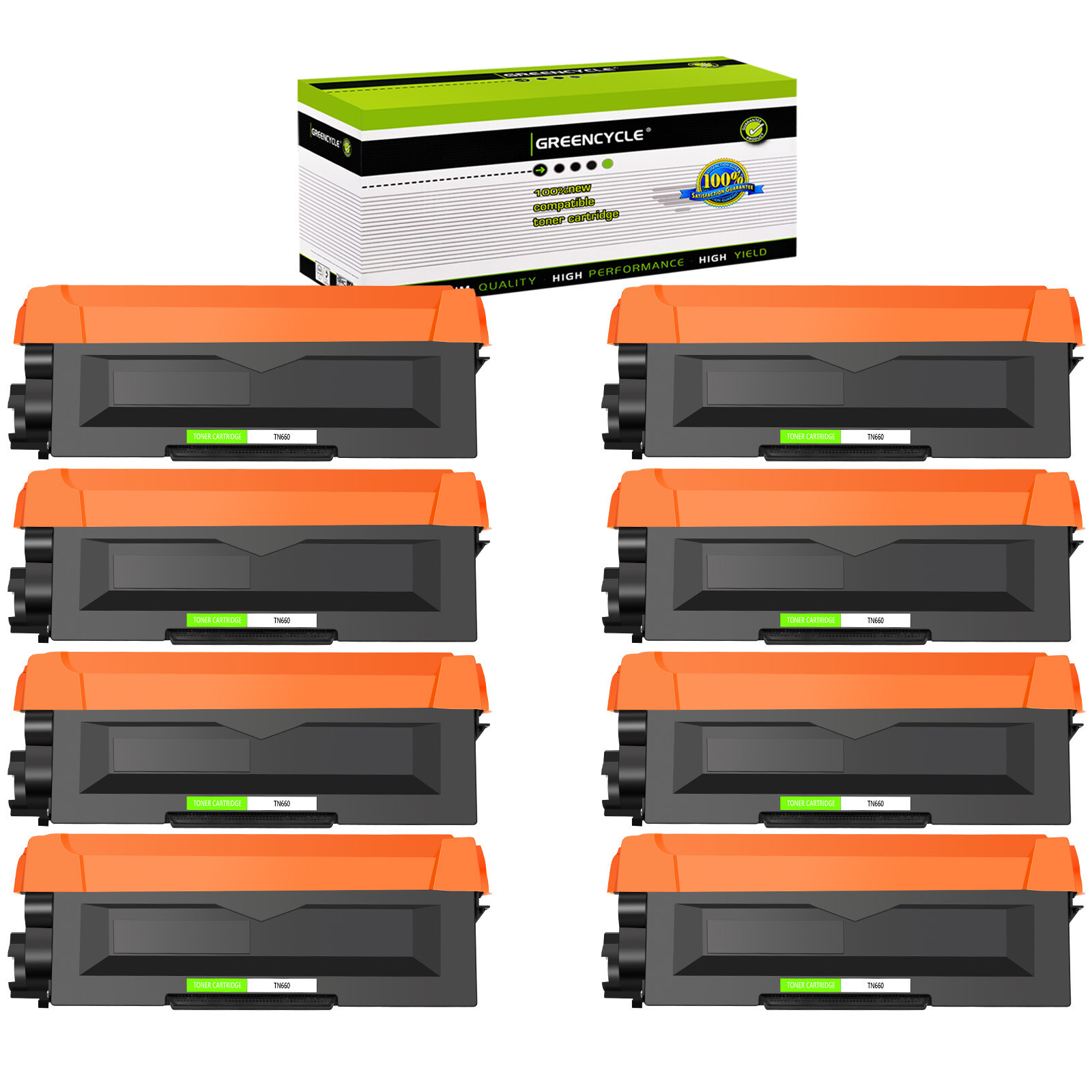 8PK TN660 TN-660 Toner Cartridge Fits For Brother DCP-L2520DW L2540DW HL-L2300D