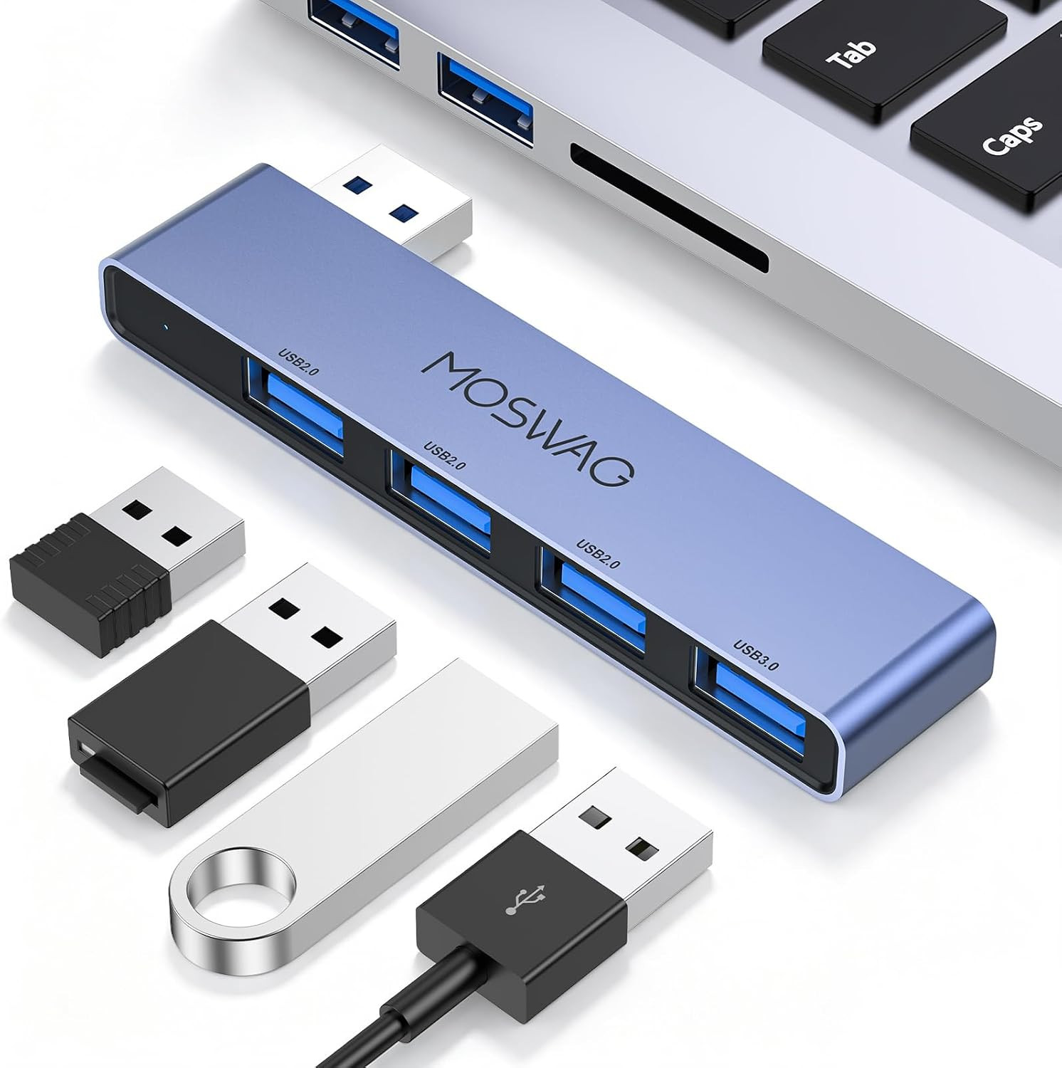 USB Hub for Laptop,Usb Hub 3.0 USB Splitter Ultra-Slim Data USB Hub