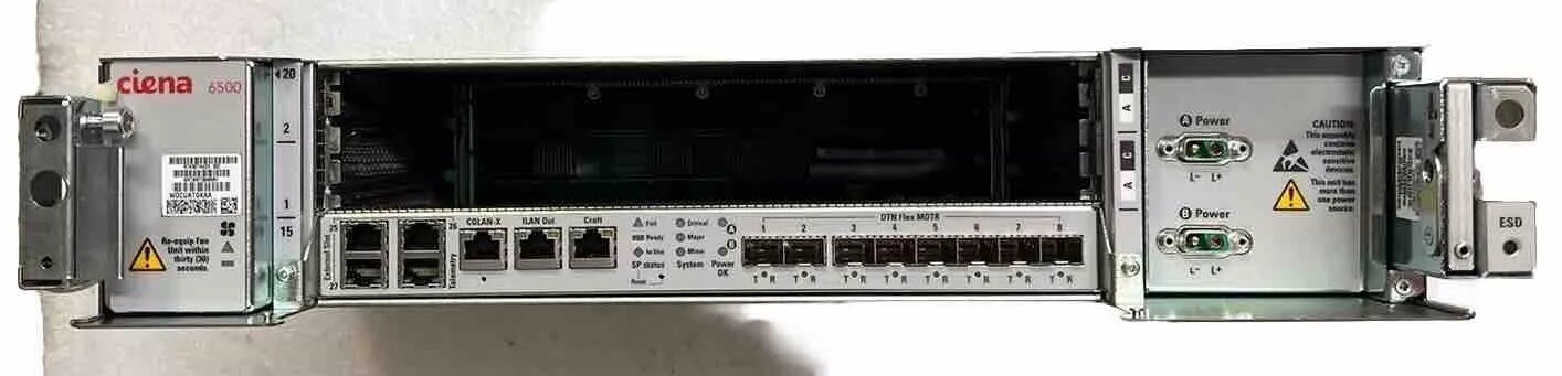 Ciena 6500 2-slot Shelf +DC Power + NTK 55522E503