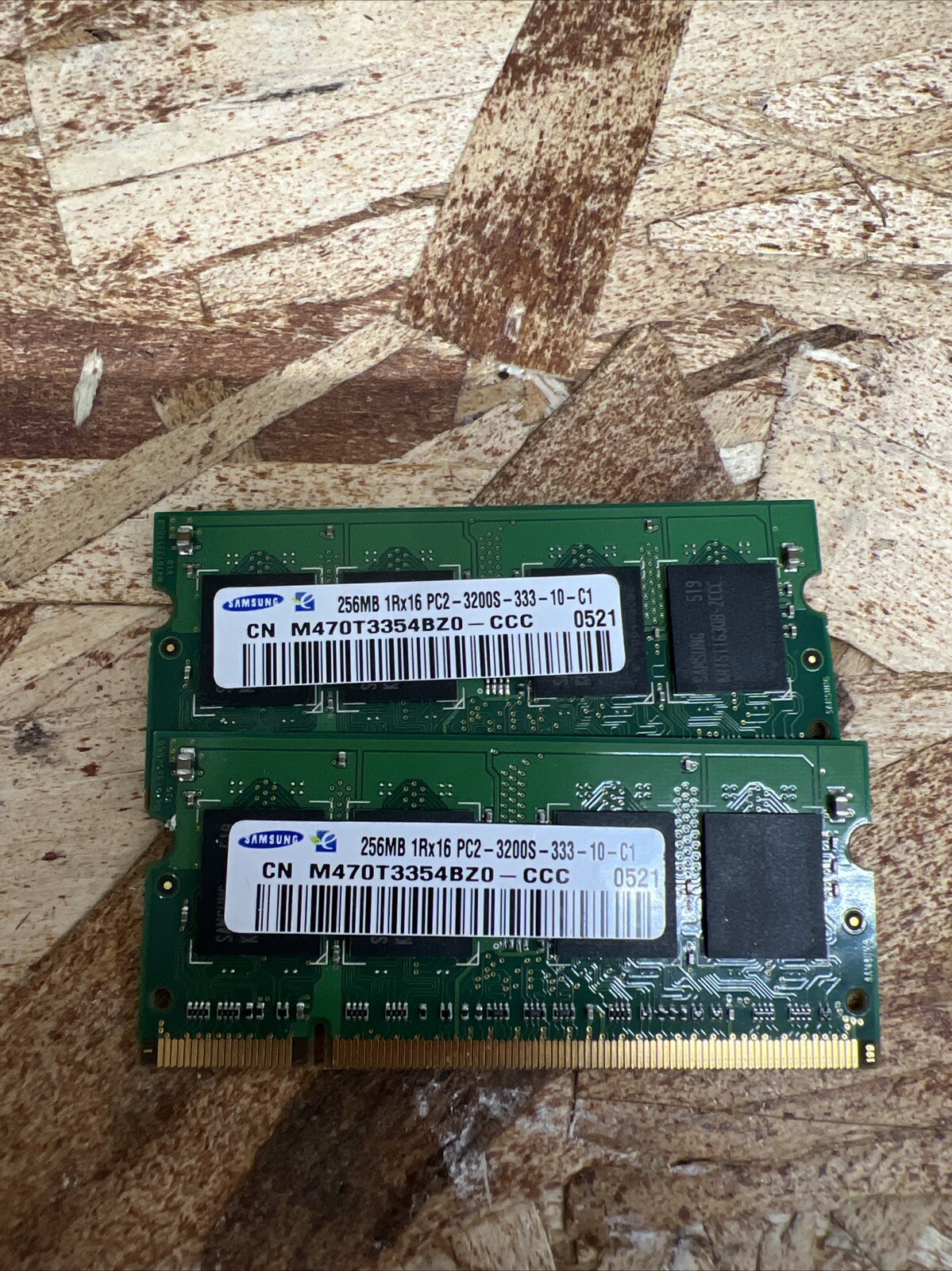Samsung Ram 256mb x 2(512) 1Rx16 PC2-3200S-333-10-C1 Used Pulled From Working