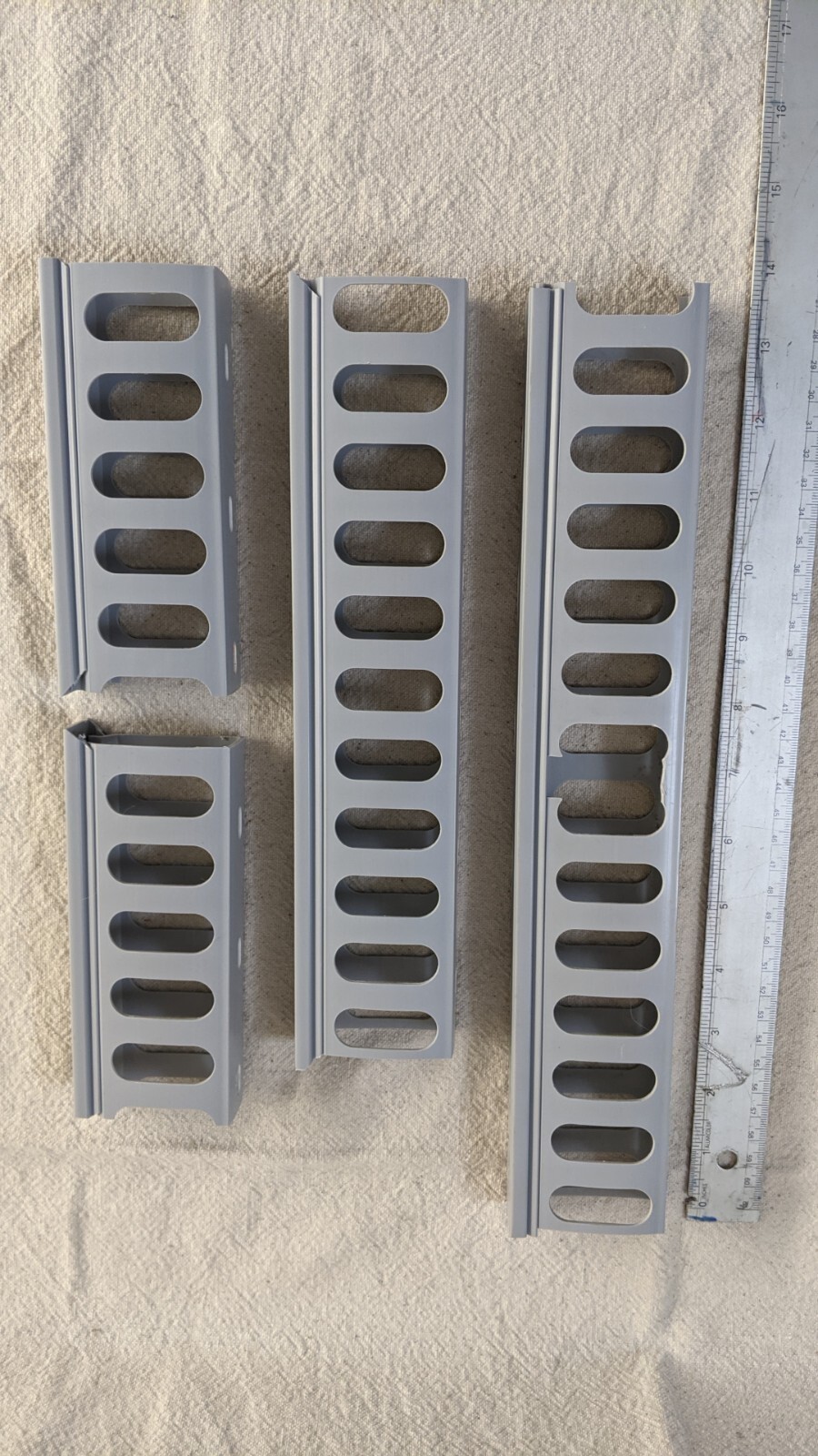 4 Pieces of PANDUIT Wire Management Duct, Roughly 12", 10" & 6" lengths
