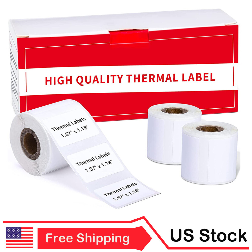 3 Rolls 40×30mm White Self-Adhesive Thermal Label for Phomemo M110/M200 Printer