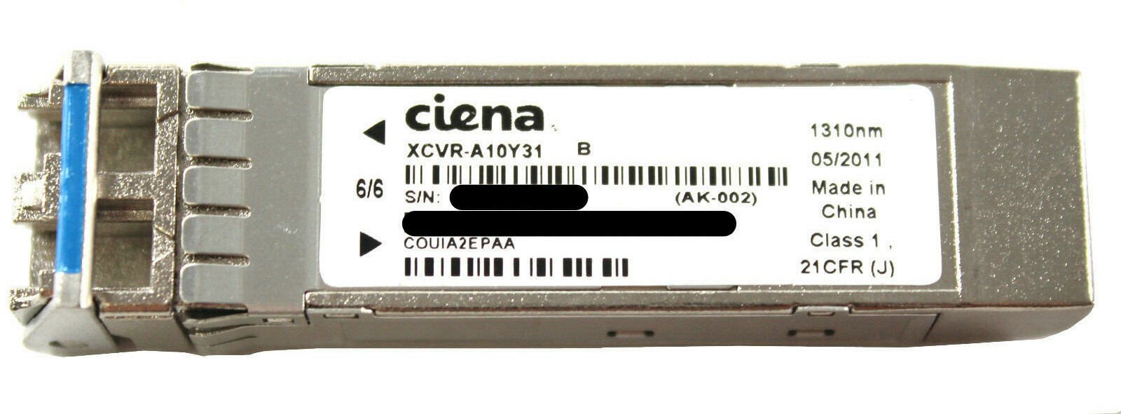 Lot of 3 Ciena XCVR-A10Y31 1Gbps 1000Base-LX Duplex LC Connector SFP Module