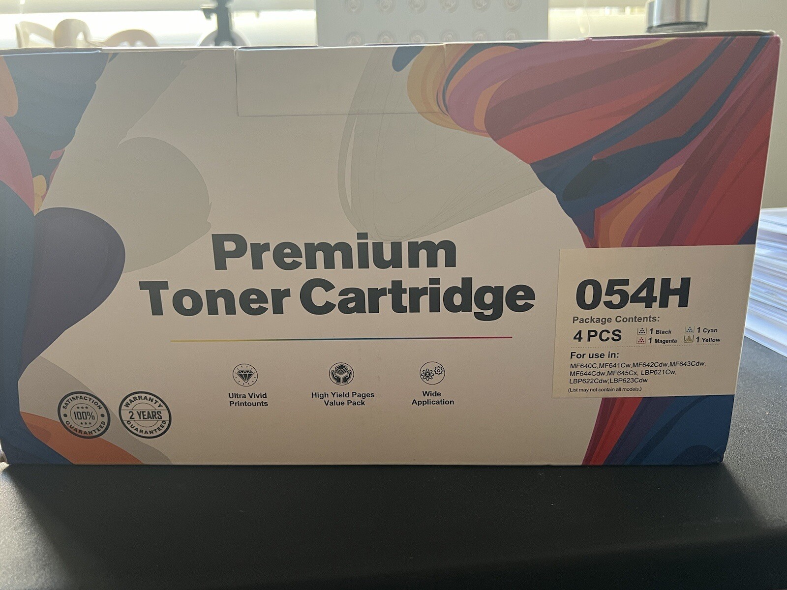 054H toner cartridge 4 Pcs Set. Black Magenta, Cyan Yellow