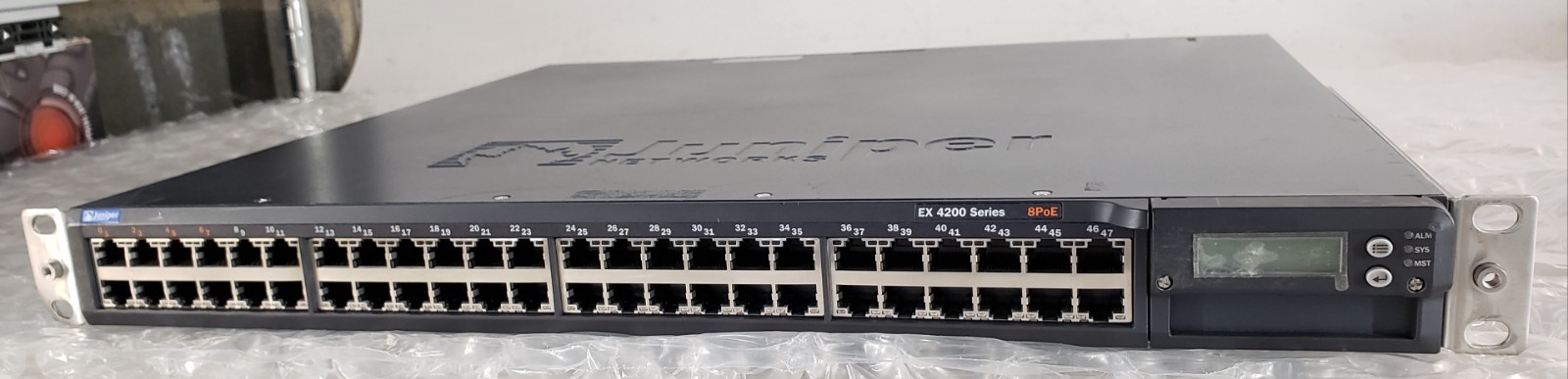 Juniper EX4200-48T-DC 48-Port Ethernet Switch w/ Ears + 2x PSU 