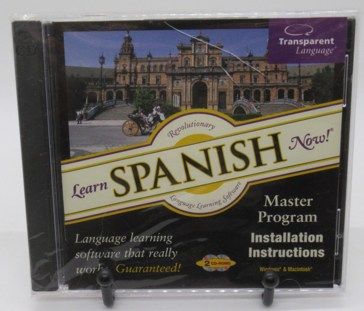 TRANSPARENT LANGUAGE - LEARN SPANISH NOW 2-DISC CD-ROM LEARNING SOFTWARE WIN/MAC