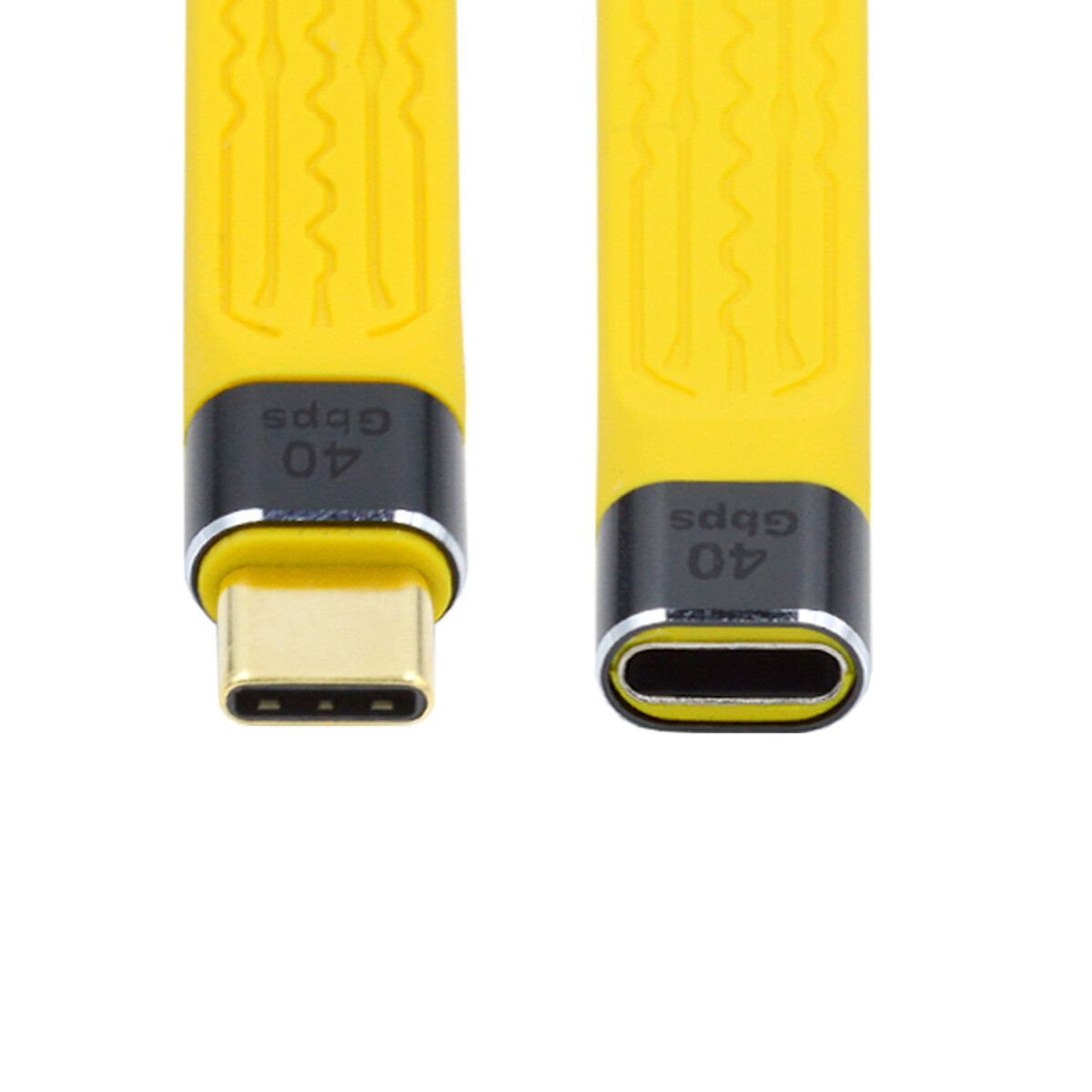 CABLECY USB4 Extension Cable Slim Flat Male to Female 40Gbps with 100W Charging