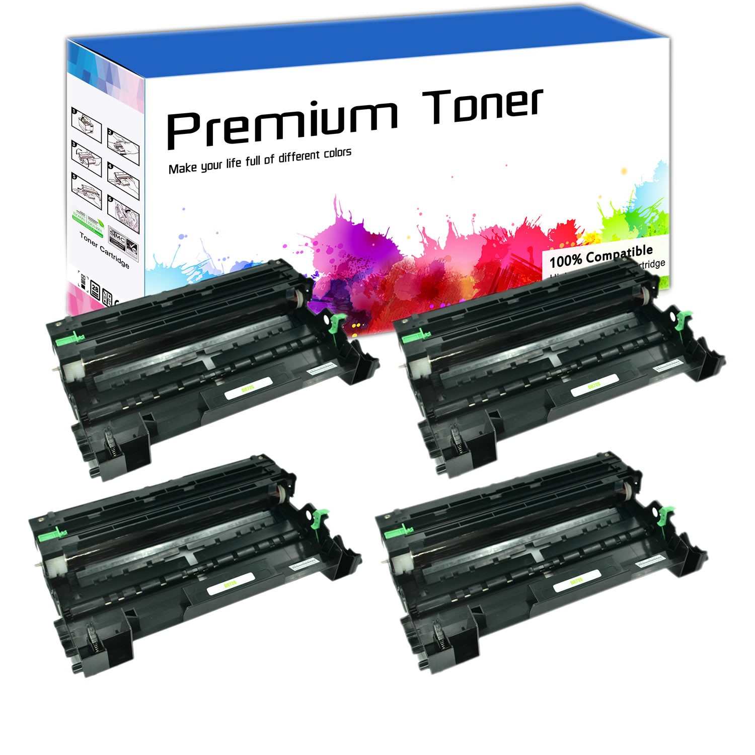 4 Pack - DR720 Drum Unit For Brother DR-720 MFC-8910DW HL-6180DWT DCP-8150DN