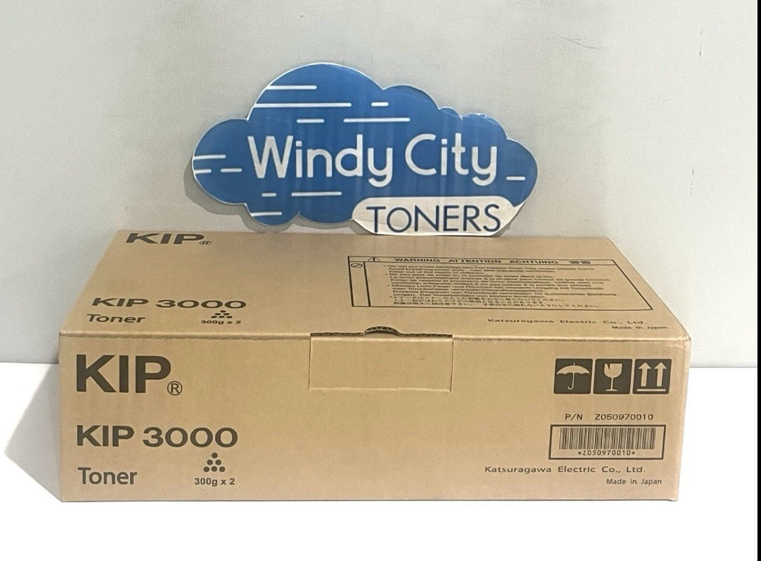KIP 3000 Z050970010 Black Toner Cartridge 2-Pack 300g x 2 bottle per box OEM New
