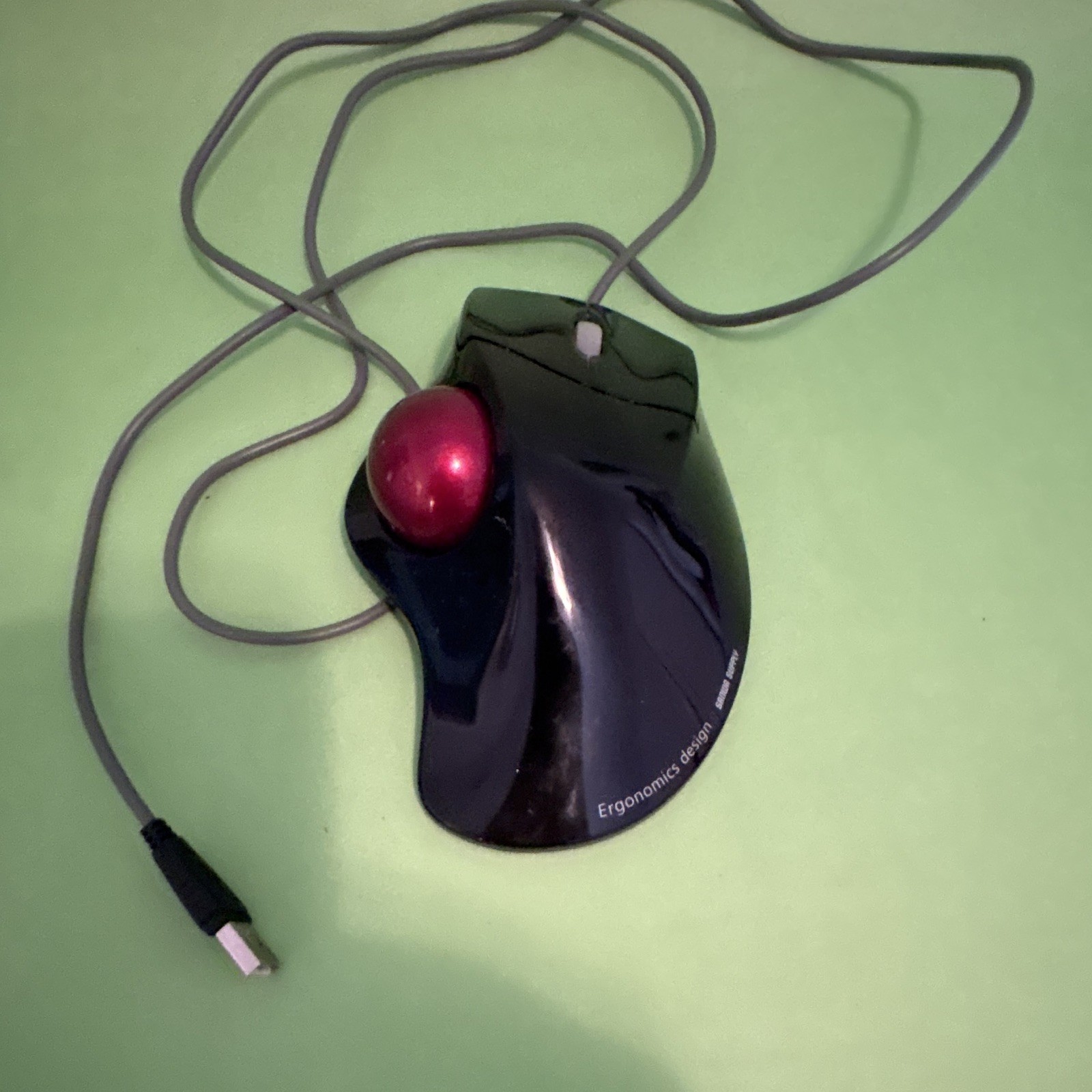 Sanwa Supply Ergonomic Trackball Mouse with Wired Optical Vertical Rollerball