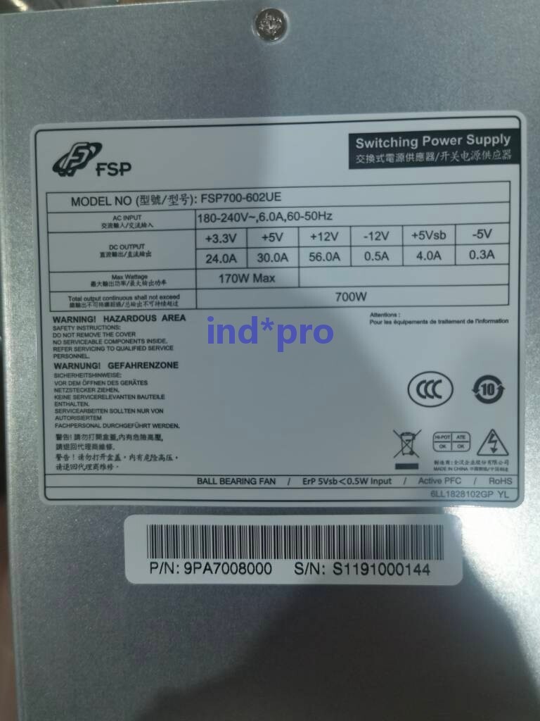 FSP700 602UE 1PC NEW FOR FSP 2U rated 700W server power supply FSP700-602UE 220V