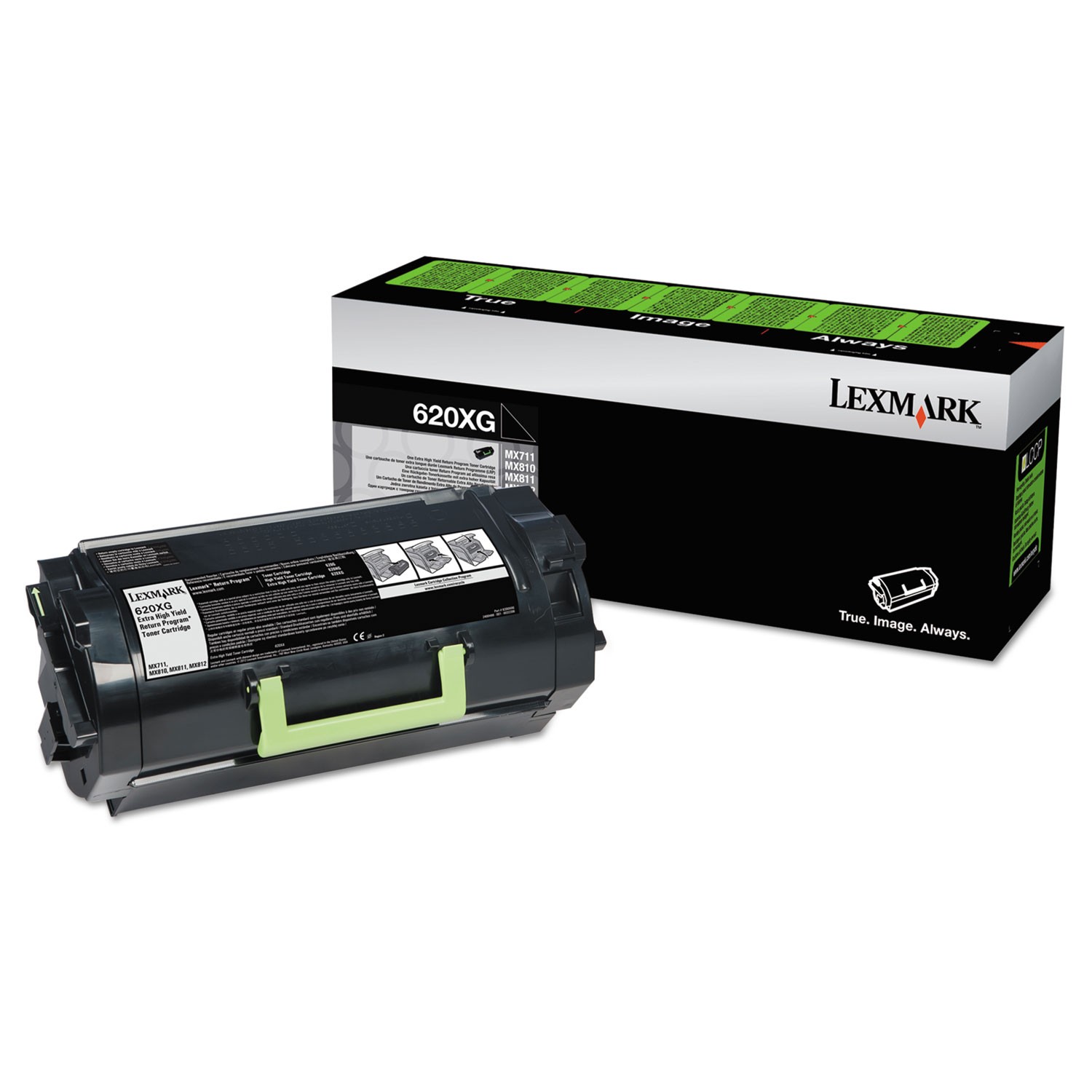 Lexmark 62D0X0G Extra High-Yield Toner, 45000 Page-Yield, Black, TAA Compliant