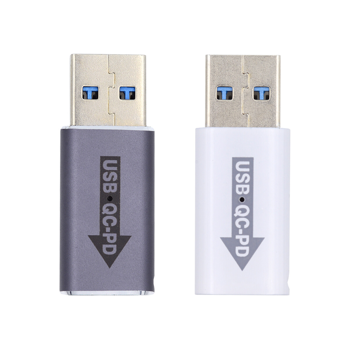CY 2pcs/Set USB 2.0 QC to PD USB-C Type C Adapter for Laptop Tablet Phone