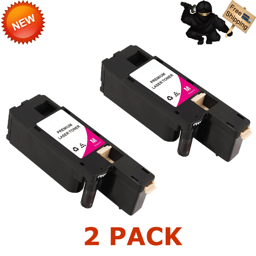 2 PK 593-BBJV Magenta Toner Cartridge Compatible For Dell Color Laser E525W