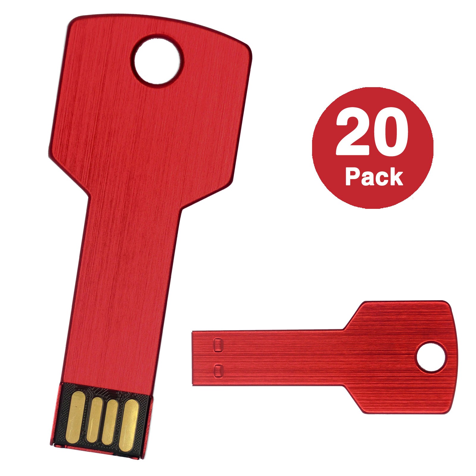 Waterproof Style Metal Key Model 32GB USB 2.0 20PCS Flash Drive USB Memory Stick
