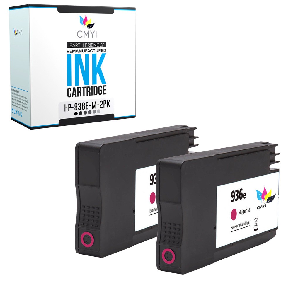 2X CMYi Compatible 936e Magenta Ink Cartridges for HP OfficeJet Pro 9135e 9730e