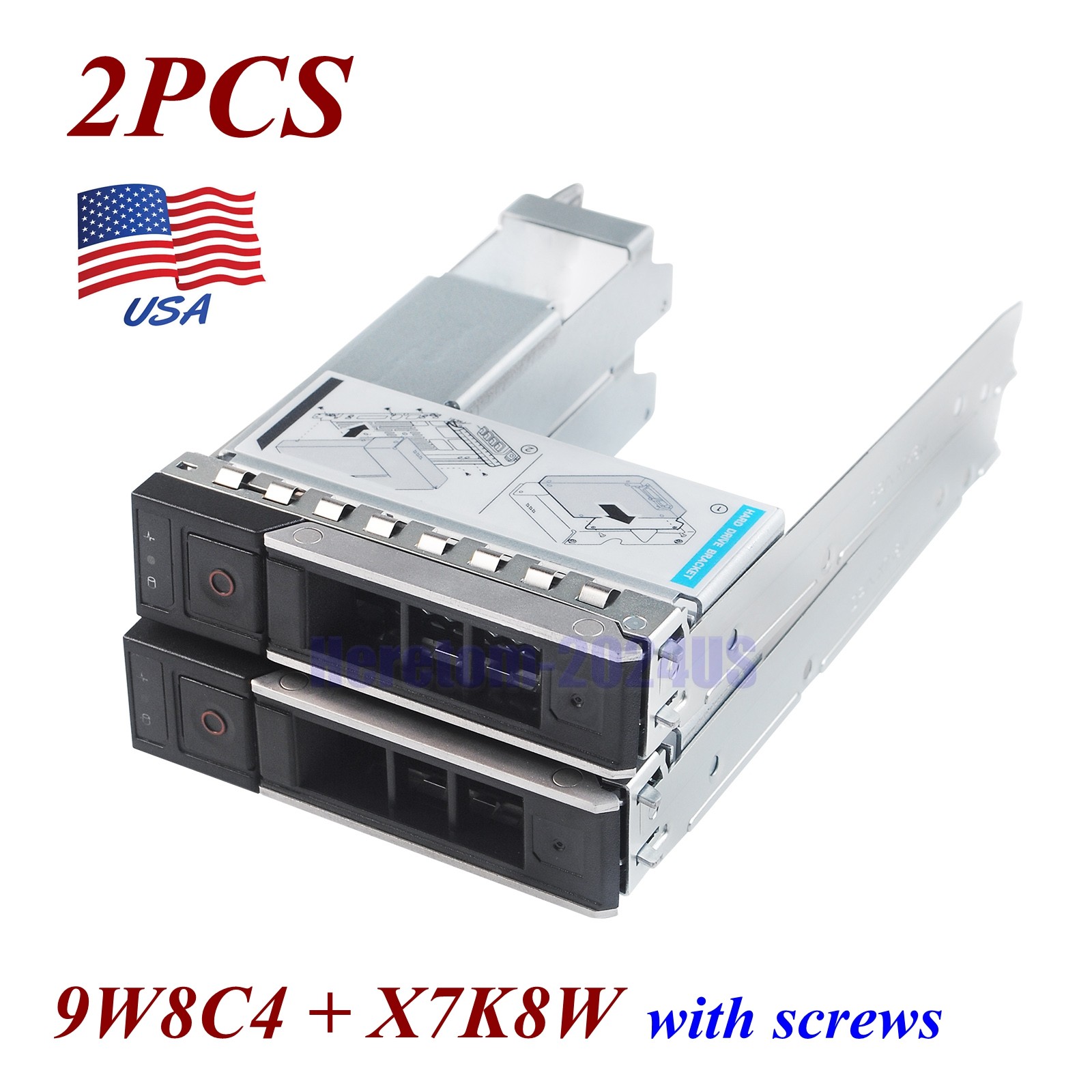 NEW 2.5" to 3.5" HDD Tray Caddy For Dell R440 R540 R640 R740 R740xd X7k8W 9W8C4