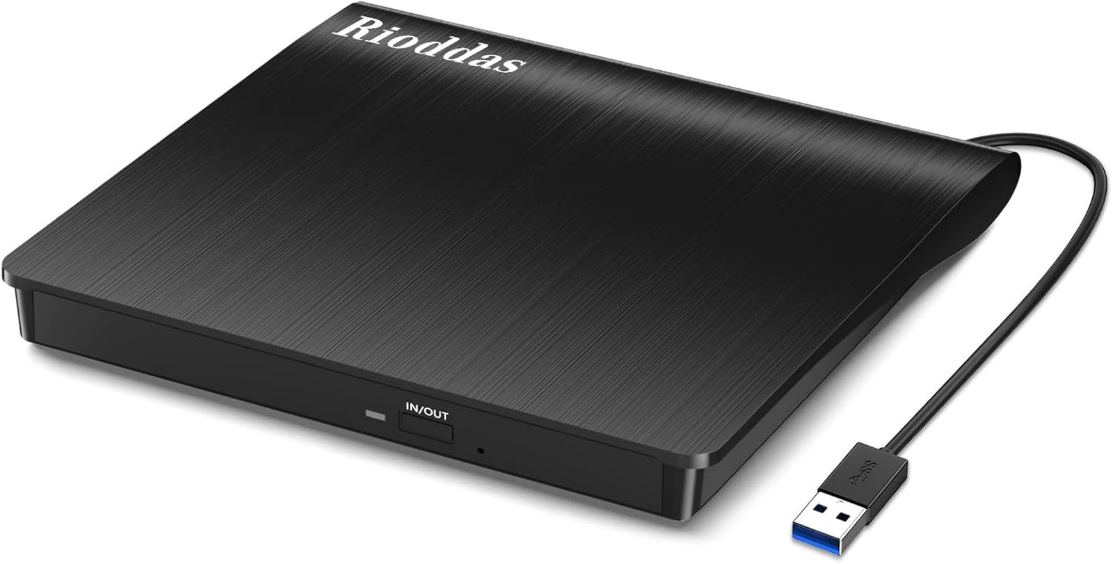 External CD DVD Drive USB 3.0 Portable Burner for Laptop Desktop PCs Mac Windows
