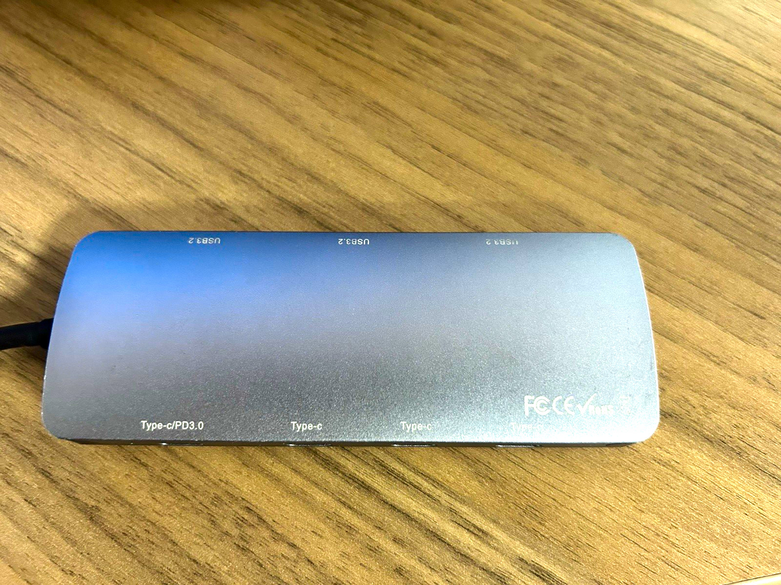 Gray Portable USB-C Hub 1:6 w/ HDMI, 3x USB 3.2, 3x USB-C (1x PD)