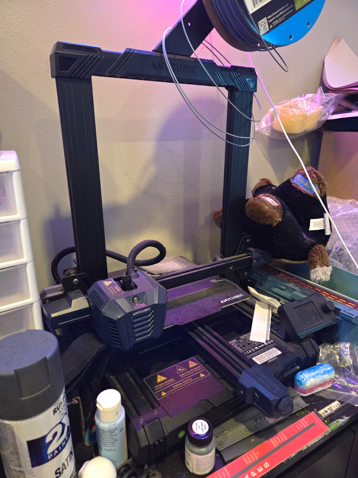 ANYCUBIC Kobra 2 Desktop 3D Printer with Filament Spool, Black Frame