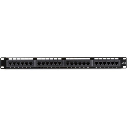 Black Box CAT5e Patch Panel Punchdown 1U Unshielded 24-Port