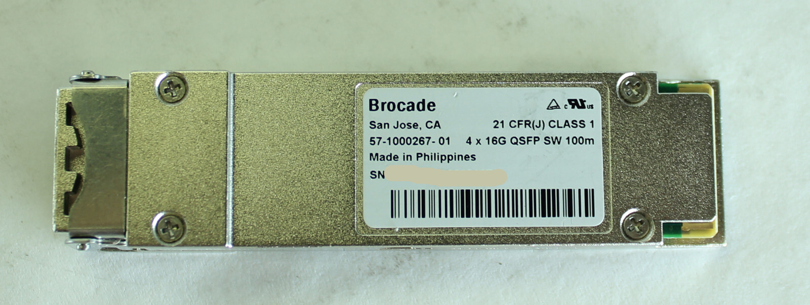 Brocade 57-1000267-01 XBR-000232 4 x 16GB QSFP Optical Tranciever