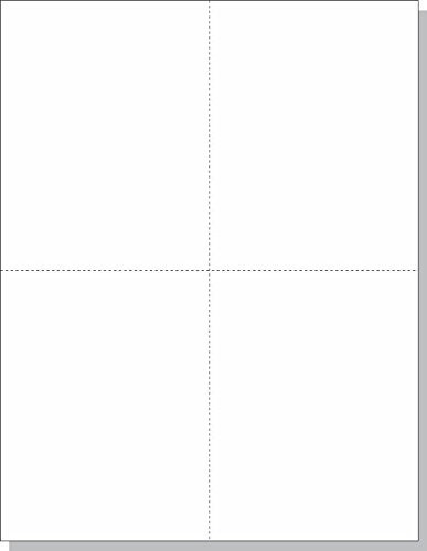Printer Postcards Cardstock 250 Sheets, 1000 Cards, 8.5 x 11, 4 Up