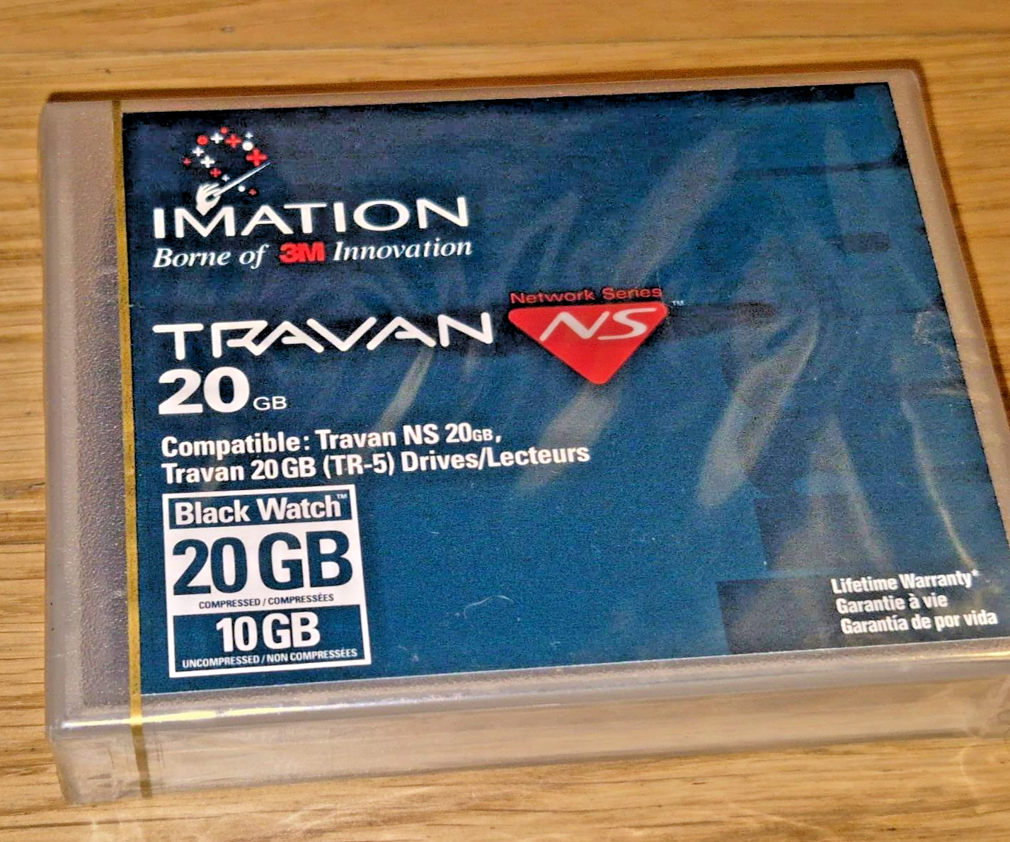 Imation 20GB/10GB TR-5 Travan NS Data Tape Cartridge 12115 NS20 TR5 NEW SEALED