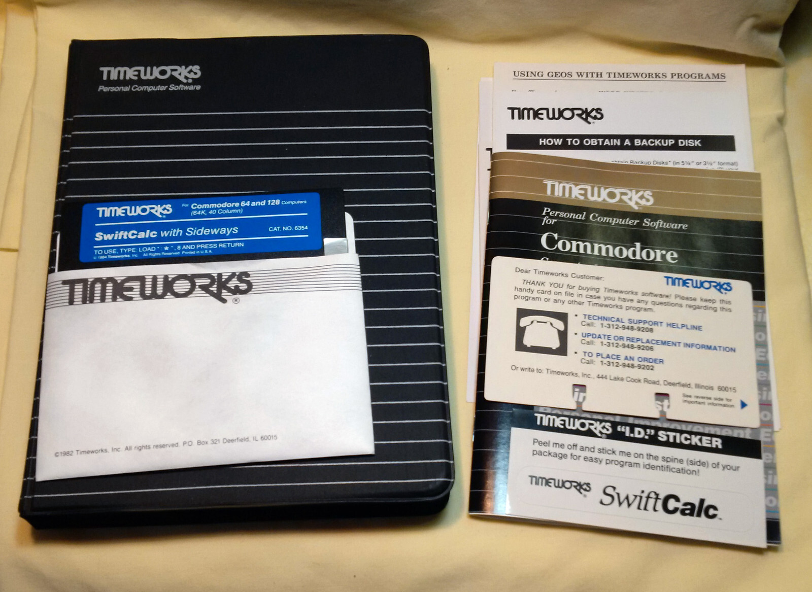 Timeworks®  SWIFTCALC with Sideways for the Commodore 64/128- Complete