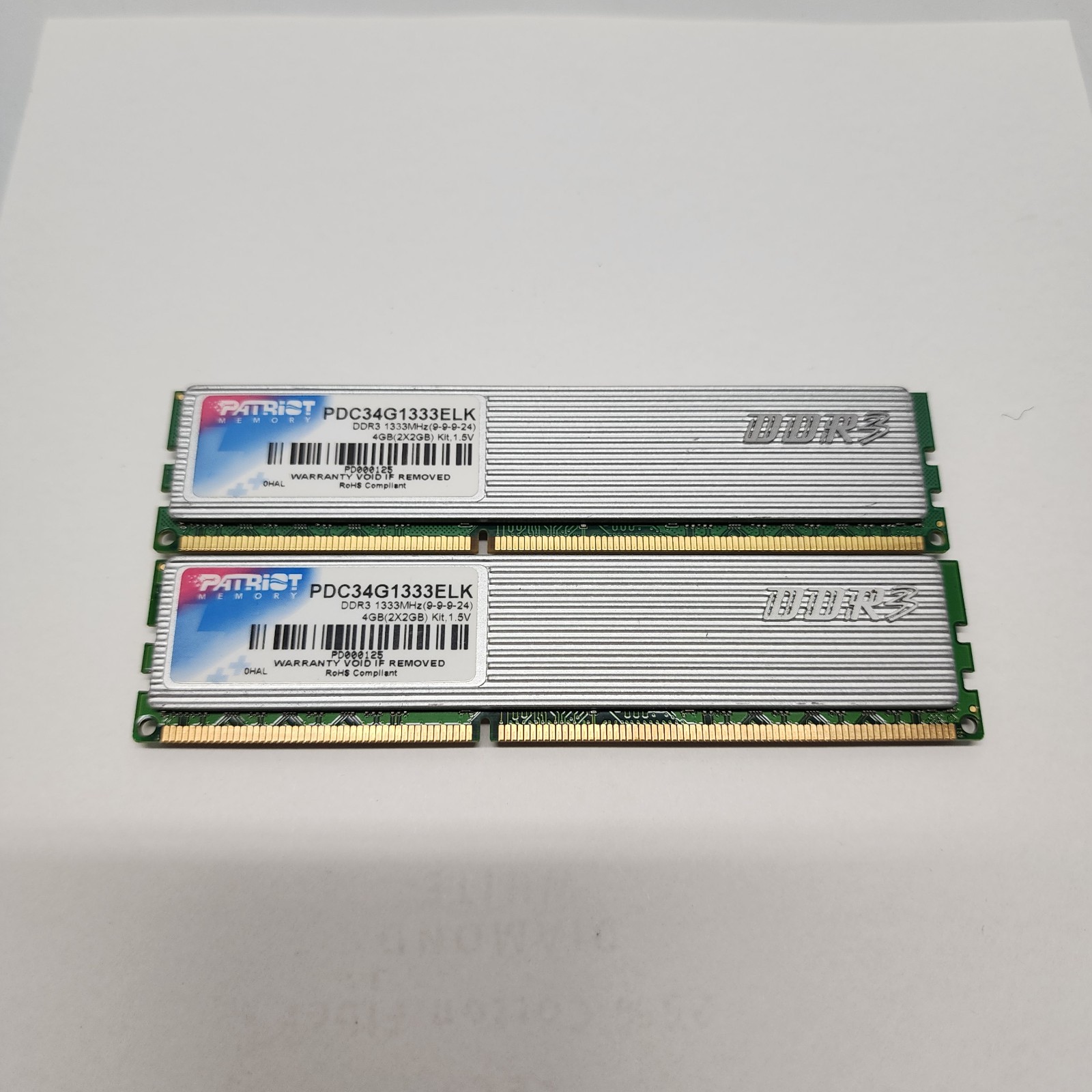 4GB 2x2GB Patriot Memory PDC34G1333ELK DDR3 RAM