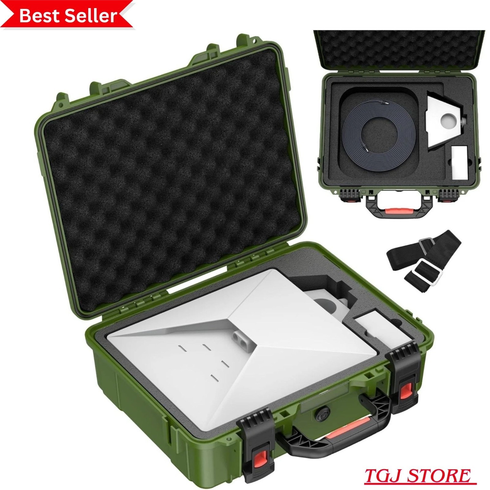 Starlink Mini Case, IP67 Waterproof Starlink Mini Hard Case with Portable Green