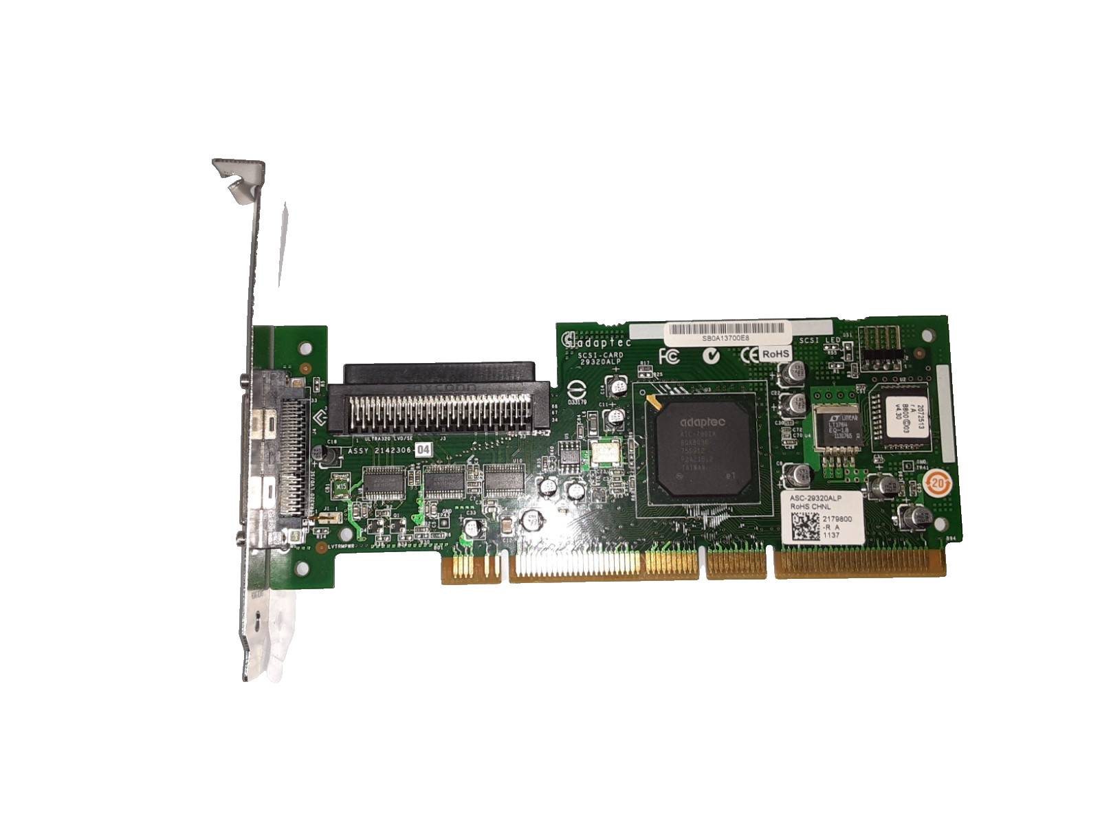Adaptec ASC-29320ALP Single-Channel Ultra320 SCSI Controller Card PCI Adapter