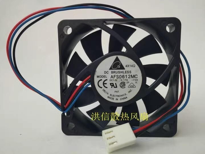 Delta AFB0612MC 6015 DC12V 0.17A 60*15MM 3-Pin CPU Cooling Fan