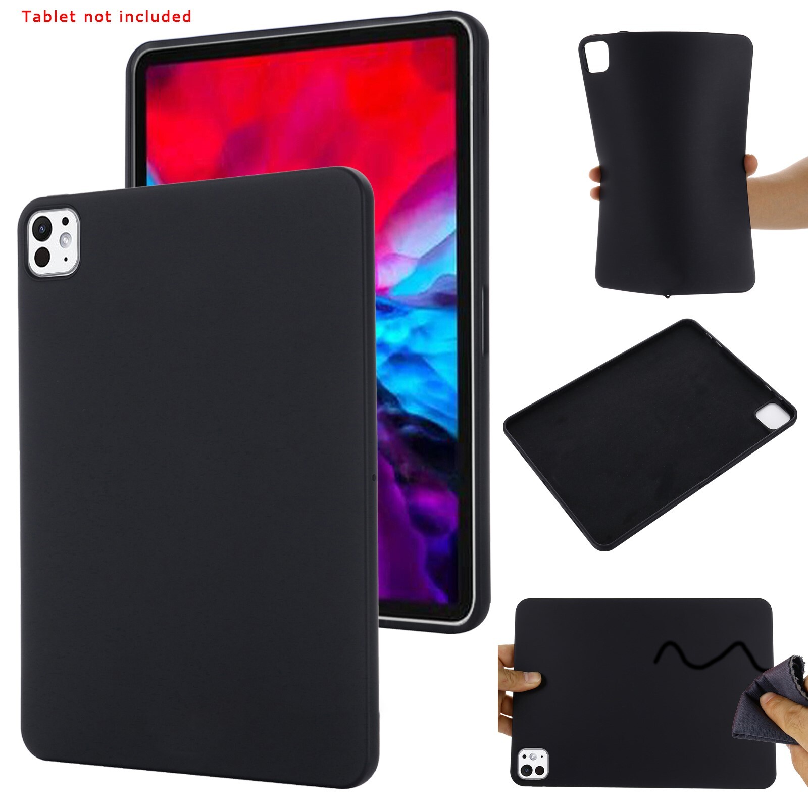 100% Brand New Waterproof Slim Soft Silicone Case for iPad Pro 11 2024 Tablet