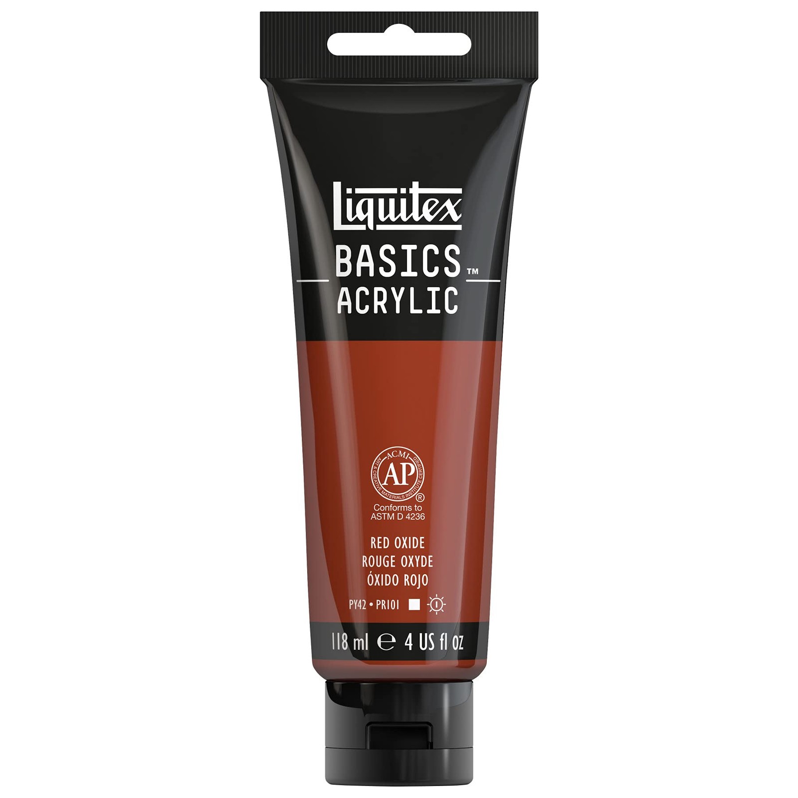 Liquitex 1046335 BASICS Acrylic Paint, 4-oz tube, Red Oxide