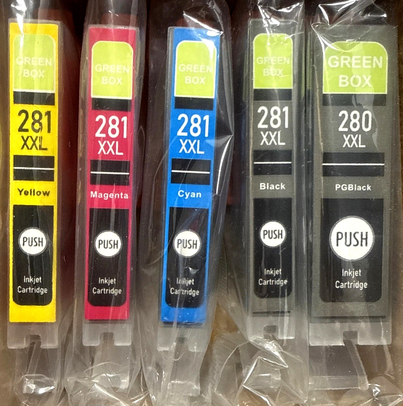 Greenbox 280XXL 281XXL 5 pack ink cartridges Canon TS6320 TR8520 TR8620 TR8622