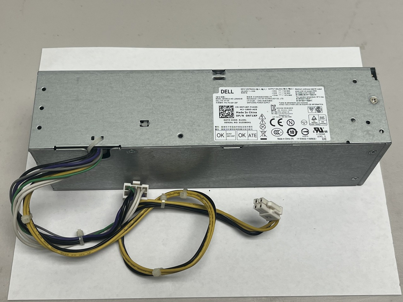 Dell 255W 80 Plus Gold Power Supply L255AS-00 0NT1XP OptiPlex 3020 9020 SFF
