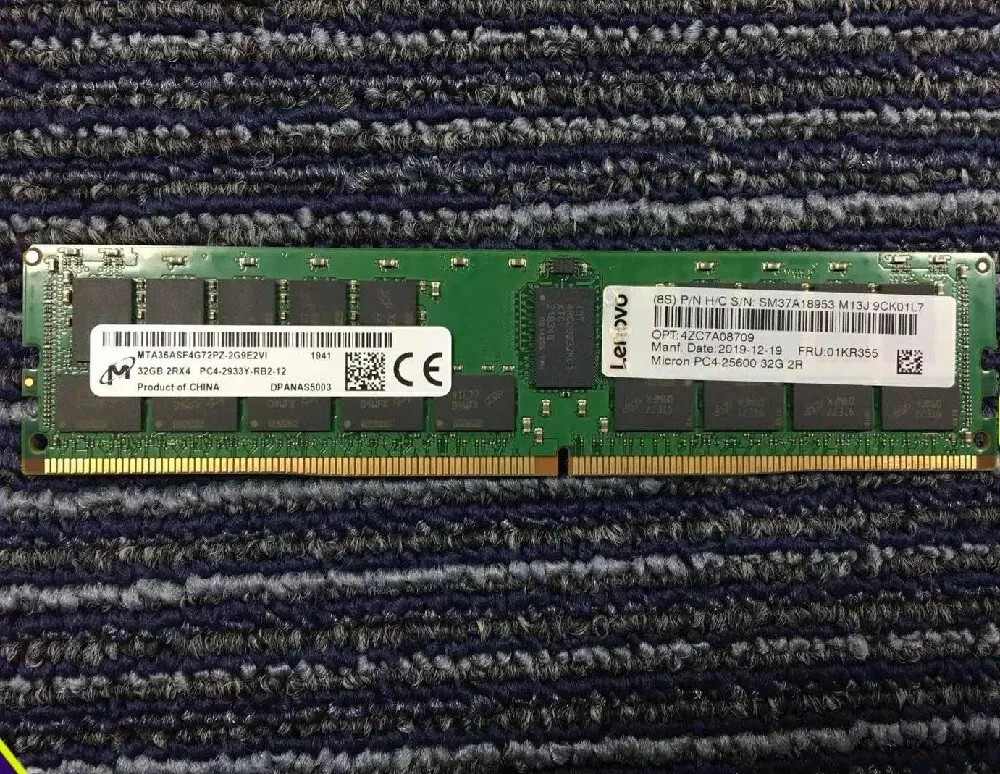 NEW Lenovo/IBM 01KR355 4ZC7A08709 32GB 2Rx4 DDR4 PC4-2933Y RDIMM Server Memory